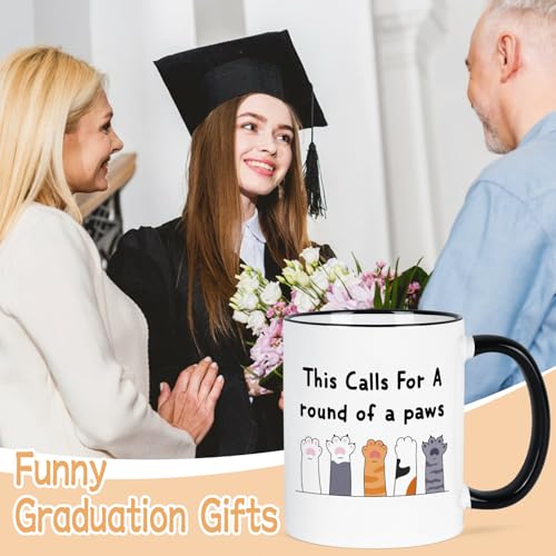 YHRJWN Graduation Gift for Women Men Cute Paws | Ceramic Coffee Mug | 11 OZ