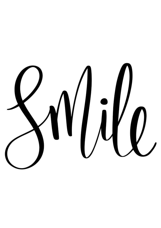 Smile Motivation Art Poster: Positive Life Support Print