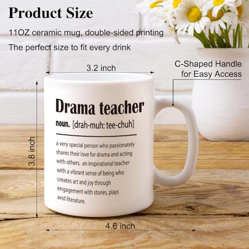 XQLZY Drama Teacher Definition Graduation Back | Ceramic Coffee Mug | 11 OZ