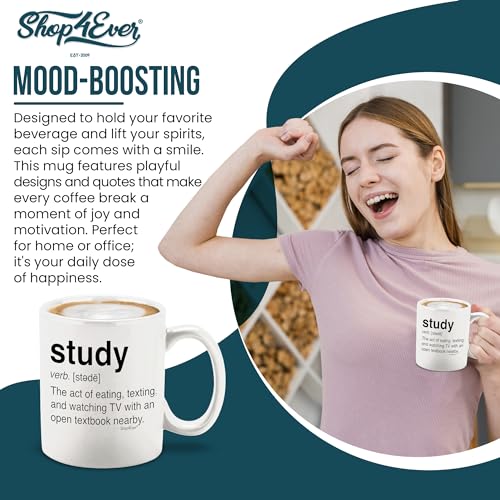 shop4ever Study Definition Funny Dictionary | Ceramic Coffee Mug | 11 OZ