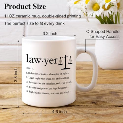 XQLZY Lawyer Definition Funny Lawyers Birthday | Ceramic Coffee Mug | 11 OZ