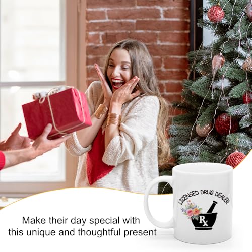 XQLZY Licensed Drug Distributor Pharmacist | Ceramic Coffee Mug | 11 OZ