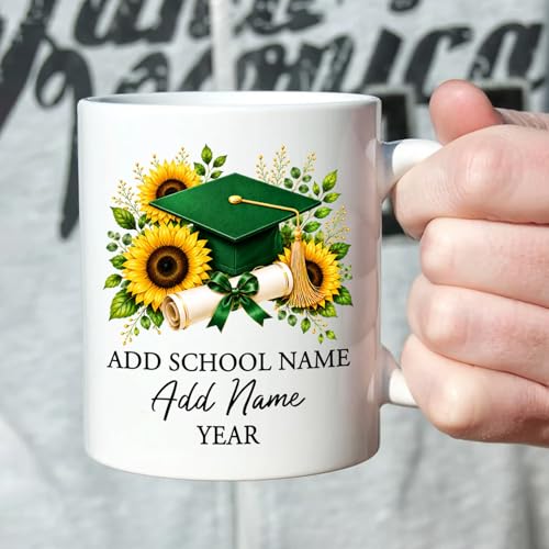 Personalized Graduation Cap Custom School | Customised Coffee Mug | 11 OZ