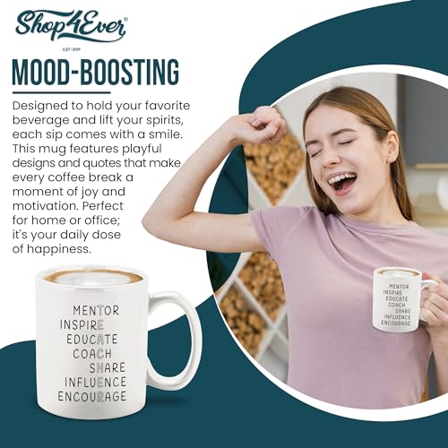 Inspirational Teacher Mentor Inspire Educate | Ceramic Coffee Mug | 11 OZ