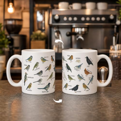Novelty Types of Birds Animal Cute Funny | Ceramic Coffee Mug | 11 OZ