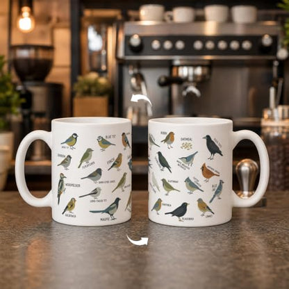 Novelty Types of Birds Animal Cute Funny | Ceramic Coffee Mug | 11 OZ
