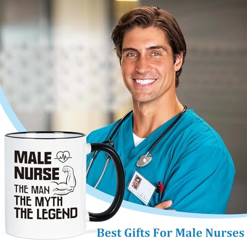 YHRJWN Male Nurse Gifts The Man Myth Legend | Ceramic Coffee Mug | 11 OZ