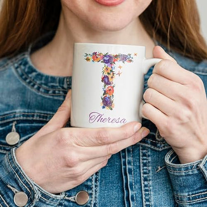 Custom Personalized with Initial Letter | Customised Coffee Mug | 11 OZ