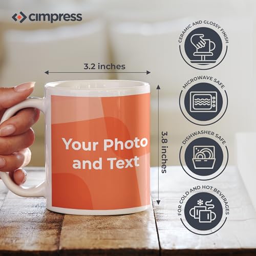 Personalized Custom with Photo or Text | Customised Coffee Mug | 11 OZ
