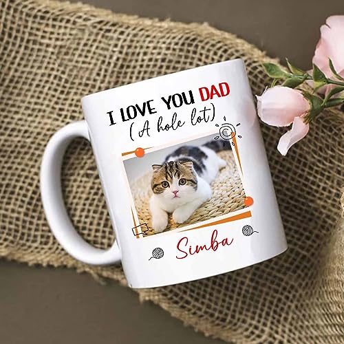 Personalized Add Photo Cat Daddy I Love You | Customised Coffee Mug | 11 OZ