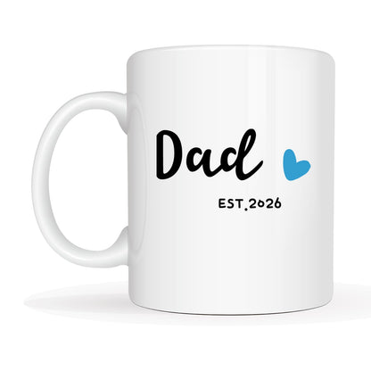 Dad Est 2026 | Ceramic Coffee Mug | Father's Day Gift | Stylish Printed Design | Tea & Coffee Cup | 11oz