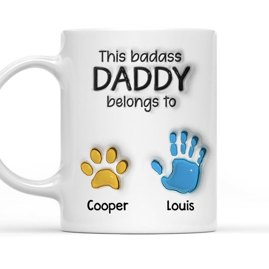 Custom Dad with Kids Names | Ceramic Coffee Mug | Father's Day Gift | Stylish Printed Design | Tea & Coffee Cup | 11oz