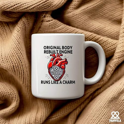 Original Body Rebuilt Engine Recovery Gifts | Ceramic Coffee Mug | 11 OZ