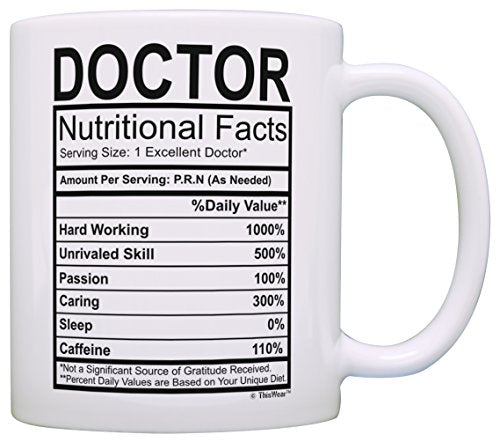 ThisWear Doctor Gifts for Women Nutritional | Ceramic Coffee Mug | 11 OZ