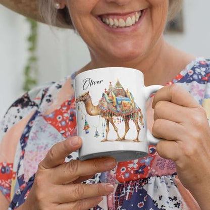 Custom Name Camel Personalized Pushkar Fair | Customised Coffee Mug | 11 OZ