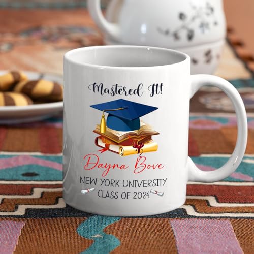 Mastered It Graduation Cap Personalized | Customised Coffee Mug | 11 OZ