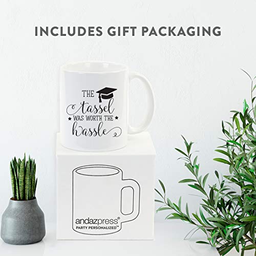 Funny Graduation Gag Gift The Tassel was Worth | Ceramic Coffee Mug | 11 OZ