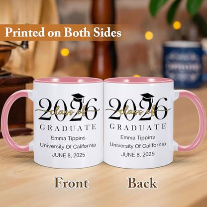 Personalized Graduation Gifts for Him Her | Customised Coffee Mug | 11 OZ