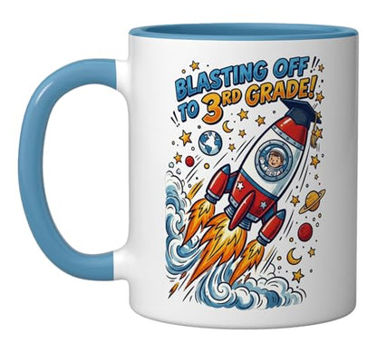 Blasting Off to 3rd Grade Rocket Second | Ceramic Coffee Mug | 11 OZ