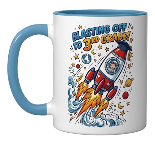 Blasting Off to 3rd Grade Rocket Second | Ceramic Coffee Mug | 11 OZ