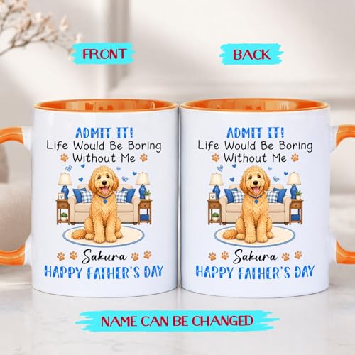 Personalized Name Goldendoodle Travel Admit | Customised Coffee Mug | 11 OZ