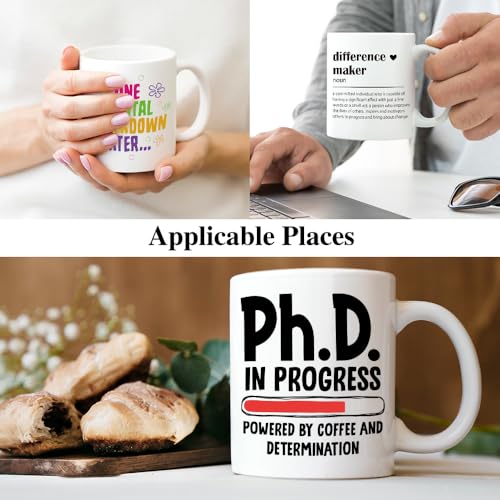 XQLZY PhD In Progress Graduation Creative | Ceramic Coffee Mug | 11 OZ