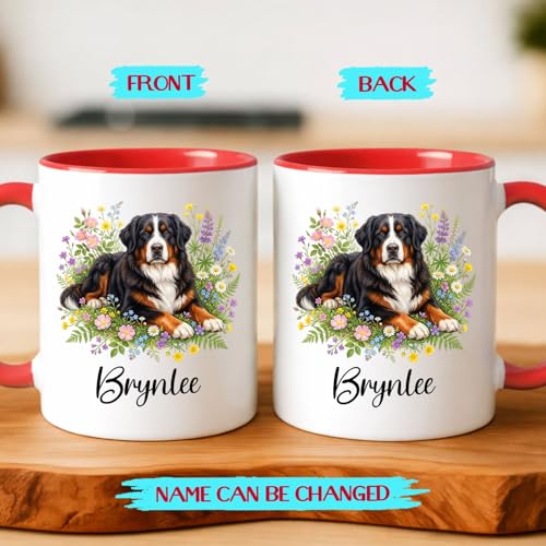 Customized Bernese Mountain with Name | Customised Coffee Mug | 11 OZ