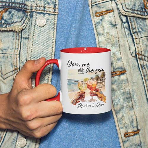 You Me And The Sea Personalized Beach | Customised Coffee Mug | 11 OZ