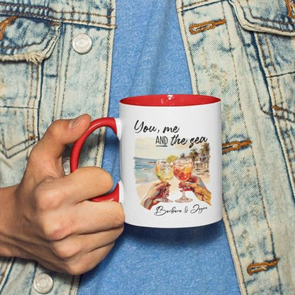 You Me And The Sea Personalized Beach | Customised Coffee Mug | 11 OZ