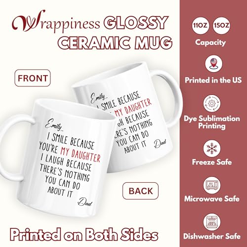 Wrappiness Funny Daughter from Mom Dad I | Customised Coffee Mug | 11 OZ