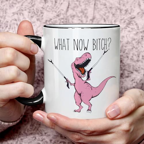 Novelty Dinosaur Birthday Gift for Besties | Ceramic Coffee Mug | 11 OZ