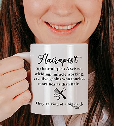 Hairapist Miracle Worker Funny Hairstylist | Ceramic Coffee Mug | 11 OZ