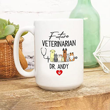 Customized Veterinarian Name Future Vet | Customised Coffee Mug | 11 OZ