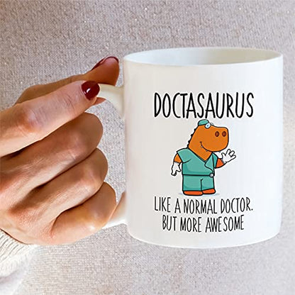 Funny Doctasaurus Doctor Dinosaur Sarcasm | Ceramic Coffee Mug | 11 OZ