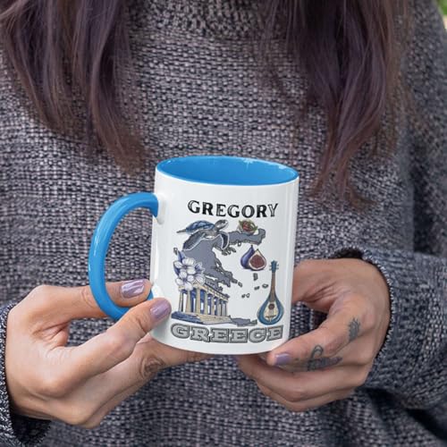 Awesome Greece Culture Themed Custom Name | Customised Coffee Mug | 11 OZ