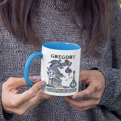 Awesome Greece Culture Themed Custom Name | Customised Coffee Mug | 11 OZ