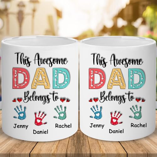 Personalized Dad Gifts This Awesome Belongs | Customised Coffee Mug | 11 OZ