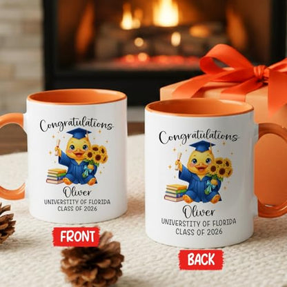 Congrats Duck Grad Accent Gifts For Him Her | Customised Coffee Mug | 11 OZ