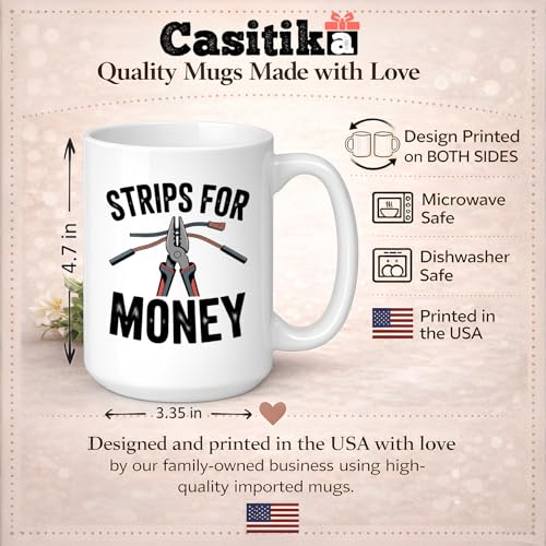 Electrician Gifts For Men Strips Money Cool | Ceramic Coffee Mug | 11 OZ