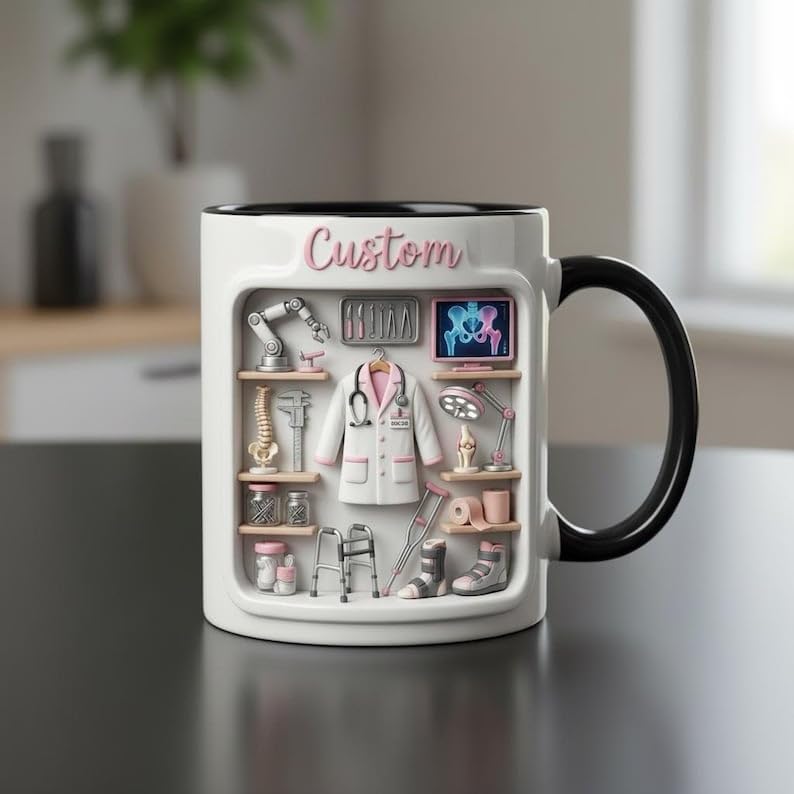 Personalized Doctor with Name Doctorate | Customised Coffee Mug | 11 OZ