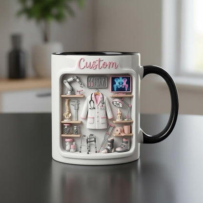 Personalized Doctor with Name Doctorate | Customised Coffee Mug | 11 OZ