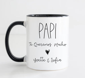 Personalized Papi Fathers Day Mug | Ceramic Coffee Mug | Father's Day Gift | Stylish Printed Design | Tea & Coffee Cup | 11oz | Black Two-Tone Design
