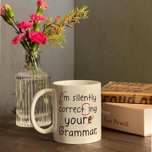 Funny Gift for English Teacher Birthday | Ceramic Coffee Mug | 11 OZ