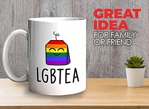 Bubble Hugs LGBT LGBTEA Lesbian LGBTQ | Ceramic Coffee Mug | 11 OZ