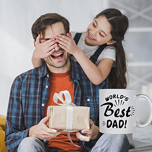 Kropsis World s Best Dad For Him Funny | Ceramic Coffee Mug | 11 OZ