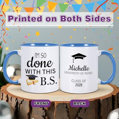 Personalized Class of 2026 Graduation with | Customised Coffee Mug | 11 OZ