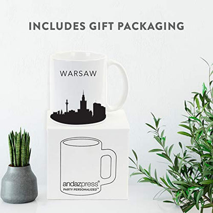 Tourist Travel Souvenir Gift Warsaw Poland | Ceramic Coffee Mug | 11 OZ