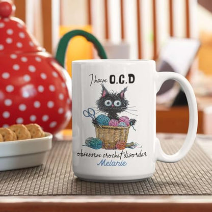 Crochet Details Customized With Lover | Customised Coffee Mug | 11 OZ