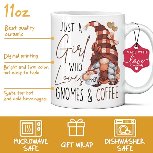 Just a Girl Who Loves Gnomes Gifts for Women | Ceramic Coffee Mug | 11 OZ