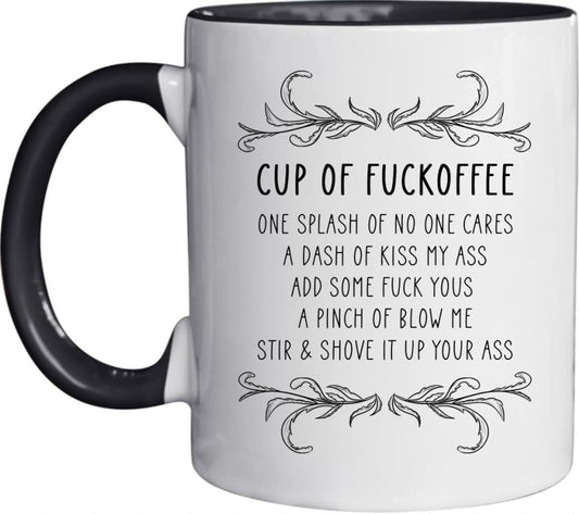 Funny of Fuckoffee with Handle | Ceramic Coffee Mug | 11 OZ